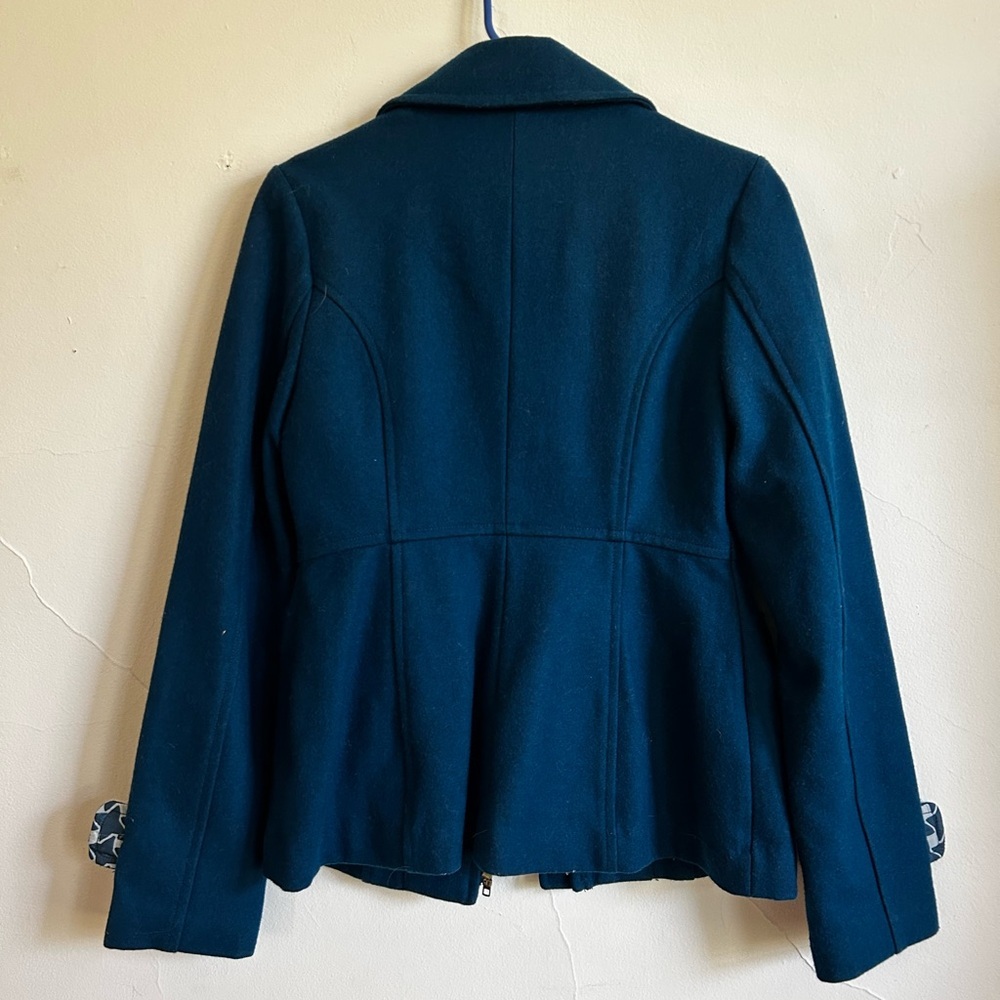*Stunning* Peacock Blue Toggle Women's Jacket from Anthropologie - Picture 5 of 5